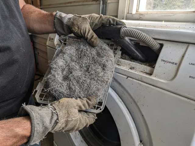 Cleaning Dryer Lint Trap in Needham, MA