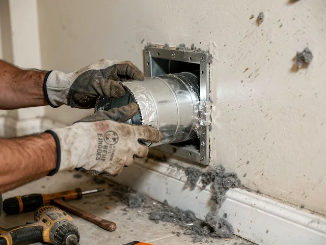 Professional dryer vent repair and installation by Weston Dryer Vent Cleaning in Weston